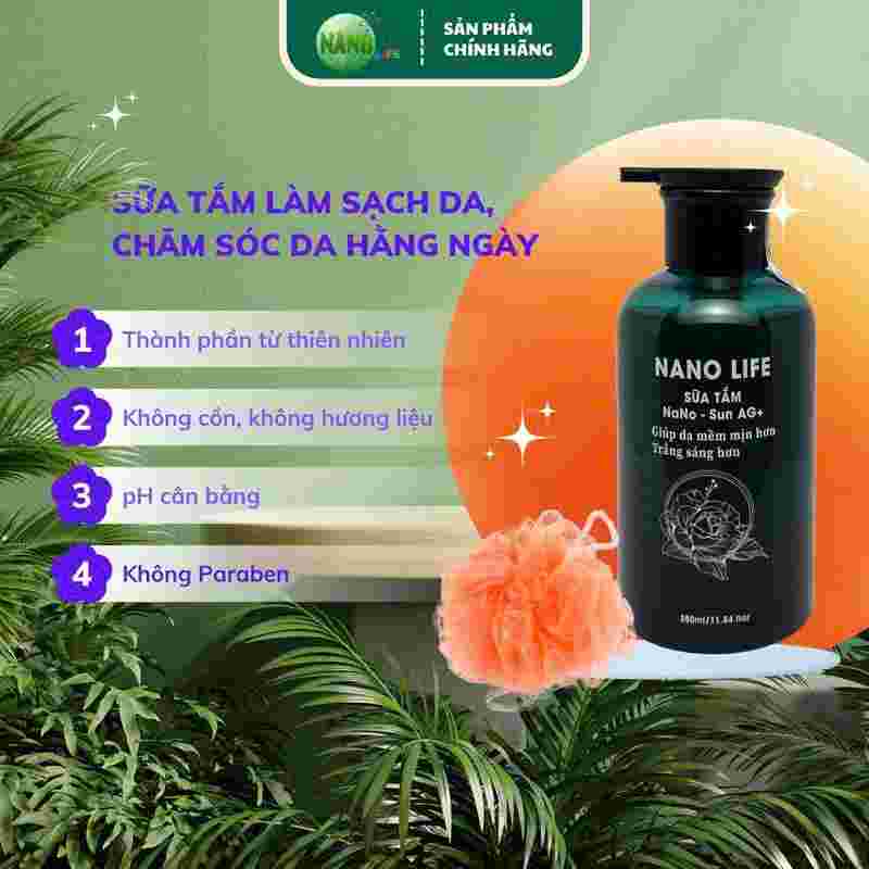 Sữa tắm Nano Sun Ag+ 350ml